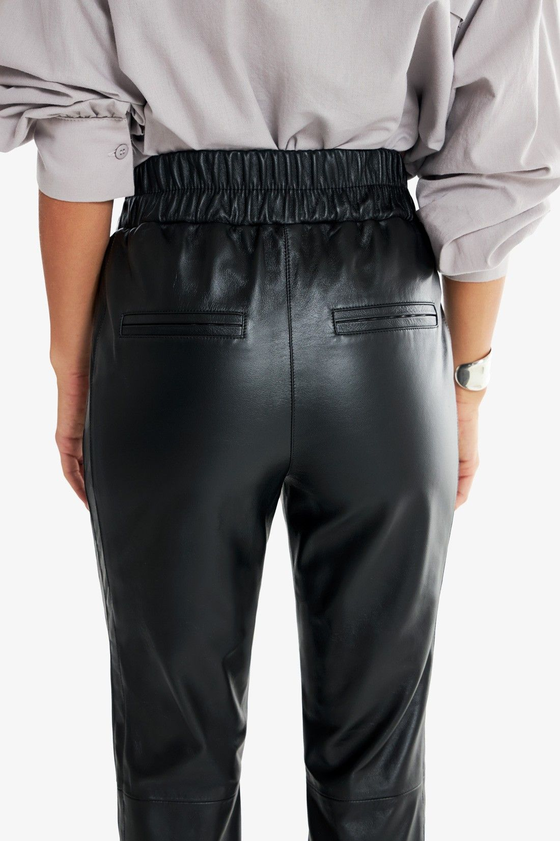 Calça de Couro Legítimo Duda Preto