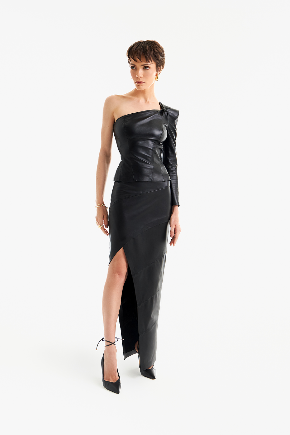 Blusa de Couro Legítimo Owen Preto Blusa de Couro Legítimo Owen Preto