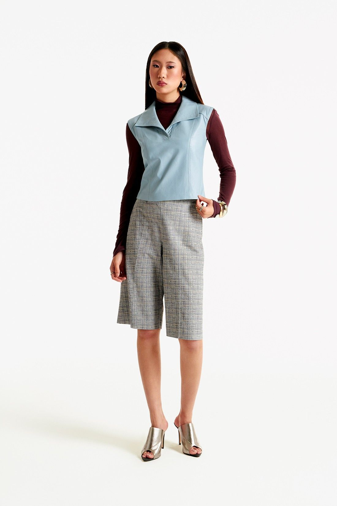 Blusa de Couro Legítimo Grace Acqua Blusa de Couro Legítimo Grace Acqua