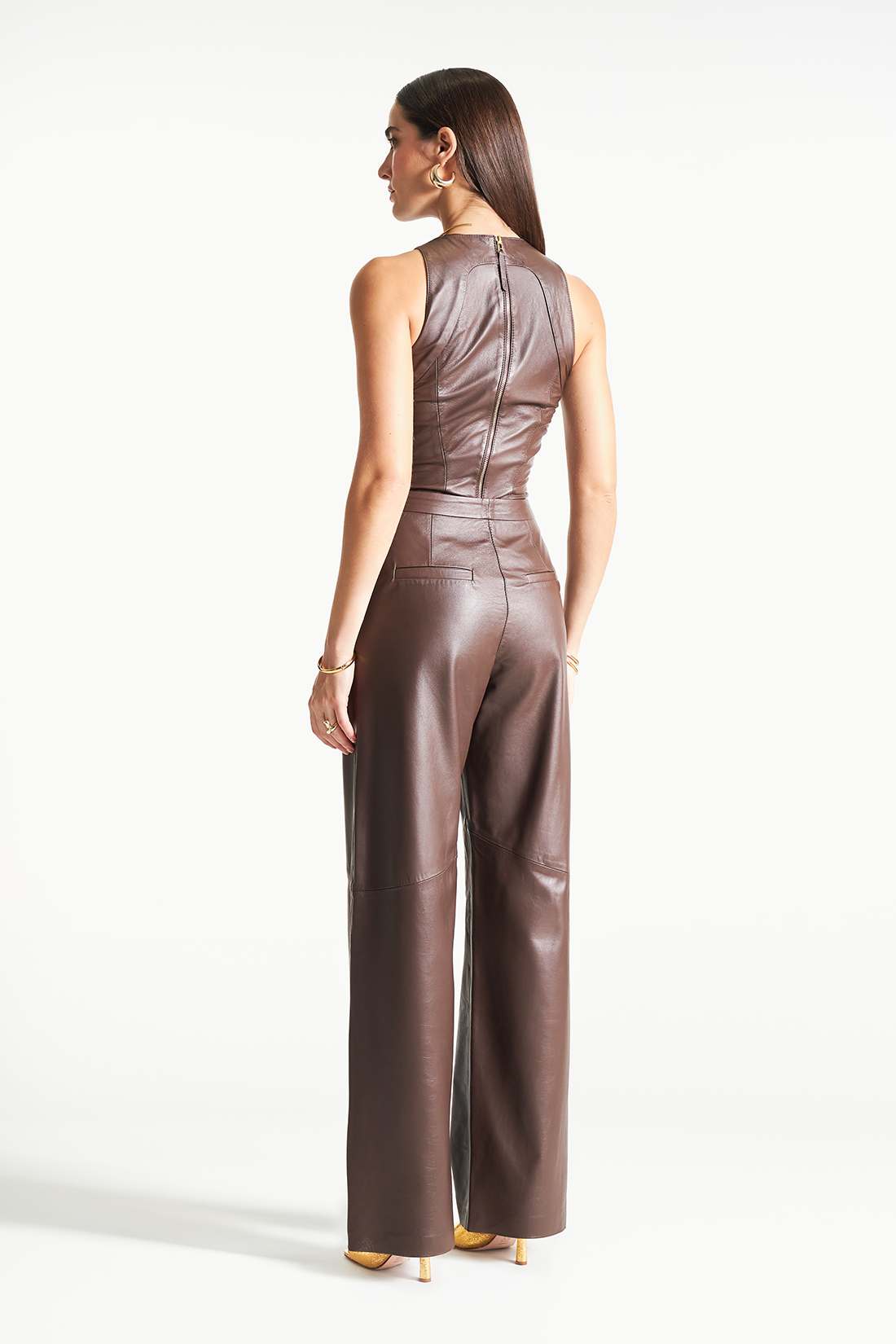 Calça de Couro Legítimo Dallas Ébano Calça de Couro Legítimo Dallas Ébano