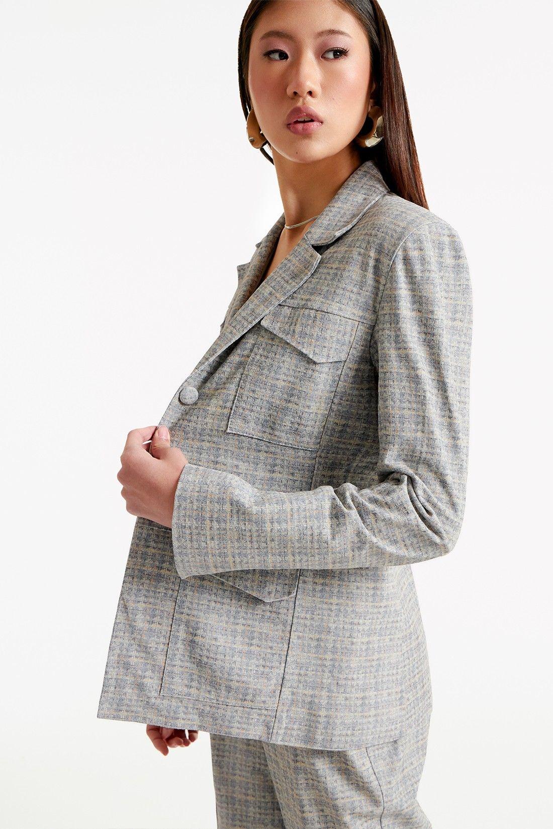 Blazer de Couro Legítimo Onas Tweed